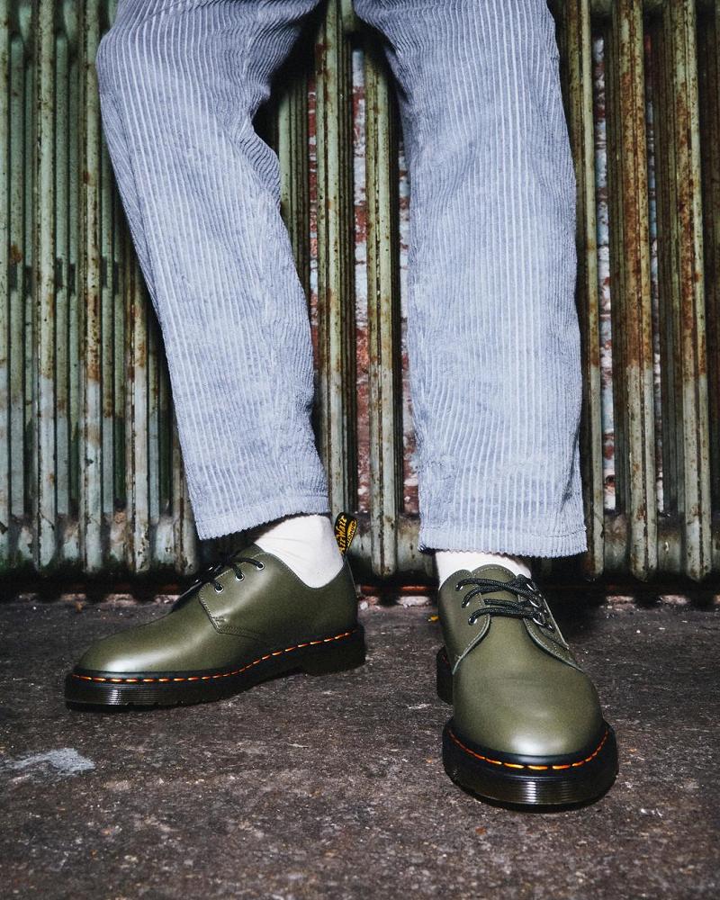 Dr Martens 1461 Verso Smooth Læder Oxford Sko Dame Grøn | DK 376QMA
